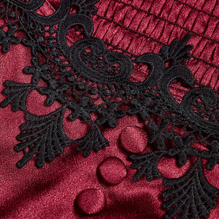 Red Gothic Off-Shoulder Ball Gown