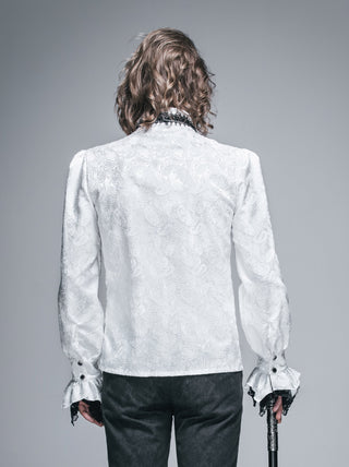 Lucien – Men’s White Victorian Ruffle Shirt