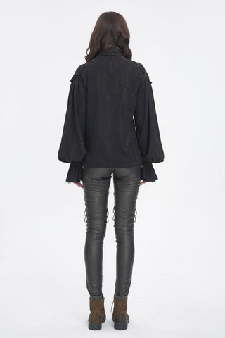 Midnight Poet Black Gothic Blouse