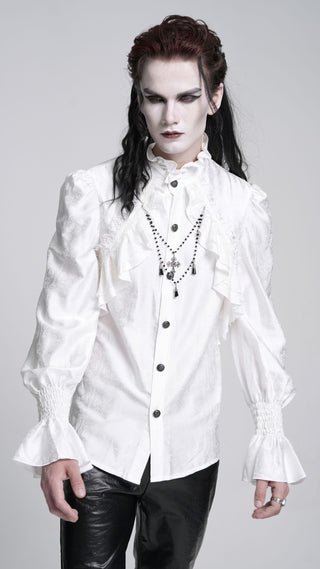 Poet Style White Gothic Shirt