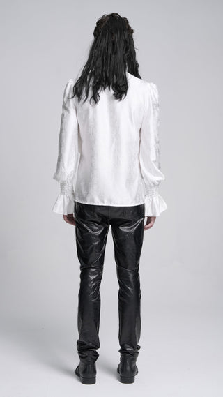 Poet Style White Gothic Shirt