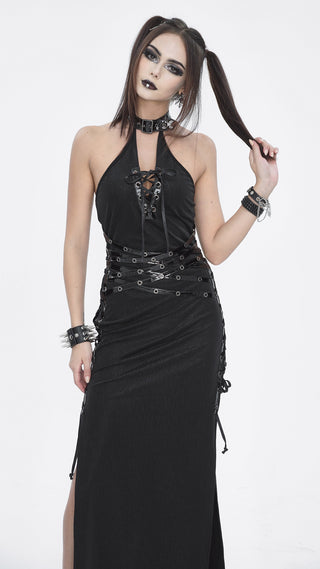 Industrial Gothic Halter Gown