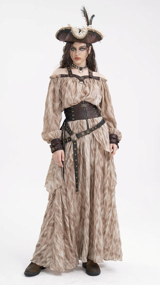 Tavern Rogue Steampunk Maxi Skirt