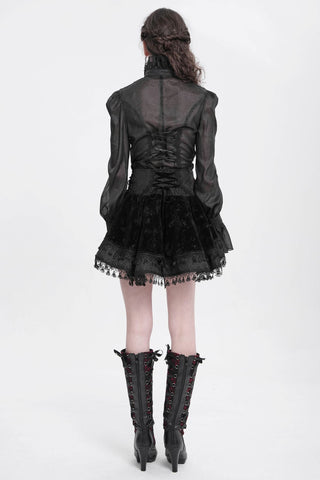Baroness Darkkrose Velvet Mini Skirt
