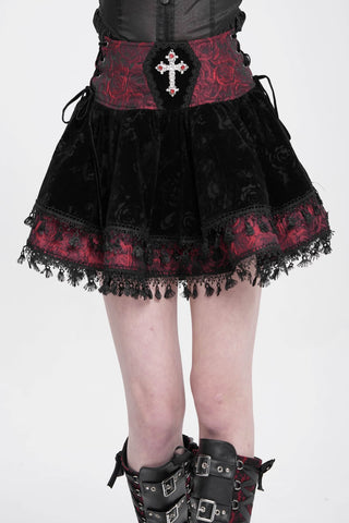 Baroness Bloodrose Velvet Mini Skirt