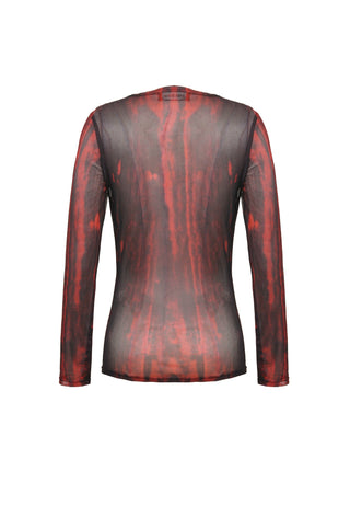 Blood Veil Mesh Tie Dye Top