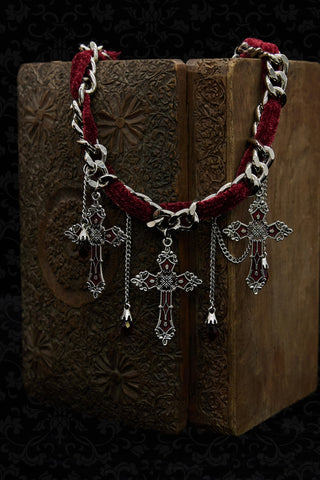 Blood Moon Cross Guardian Choker