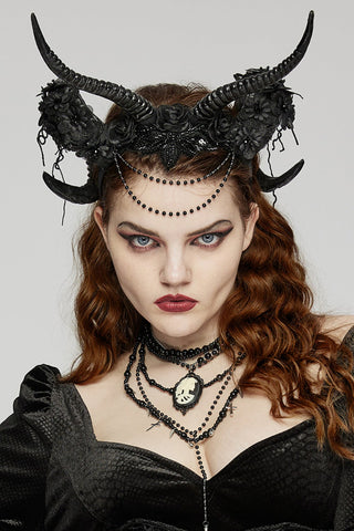 Gothic Demon Horn Headpiece