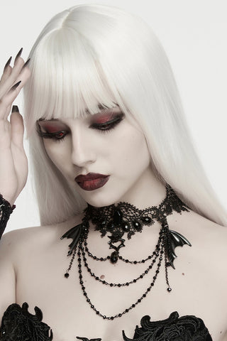Bat Motif Tassel Necklace