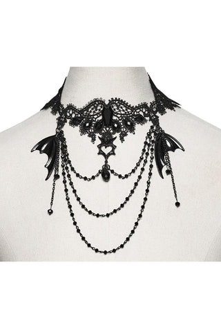 Bat Motif Tassel Necklace