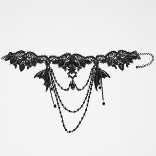 Bat Motif Tassel Necklace
