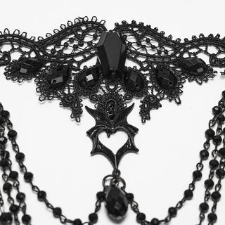 Bat Motif Tassel Necklace