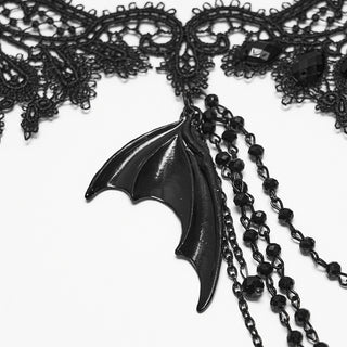 Bat Motif Tassel Necklace