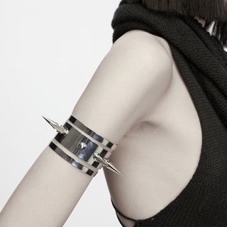 Silver Punk Spike Arm Cuff
