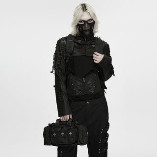 Punk Utility Backpack with Detachable Pouches