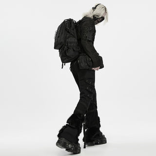 Punk Utility Backpack with Detachable Pouches