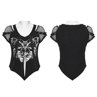 Deathwing Skull Mesh Sleeve T-Shirt