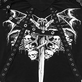Deathwing Skull Mesh Sleeve T-Shirt
