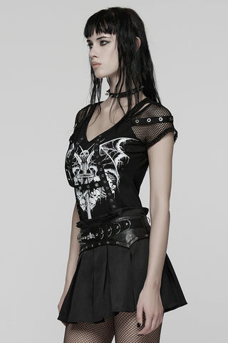 Deathwing Skull Mesh Sleeve T-Shirt