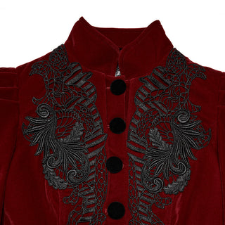 Bloodrose Marquise - Red Velvet Short Jacket