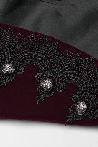 Baroness Deveraux Velvet Jacket in Burgundy