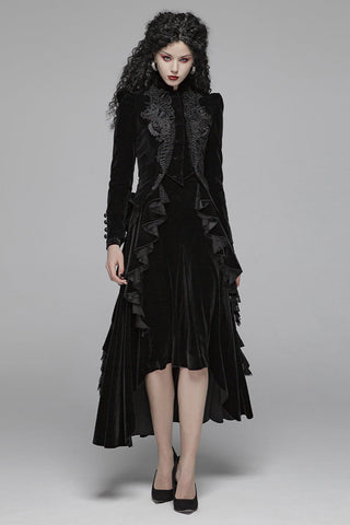 Nightshade Marquise – Black Velvet Gothic Jacket