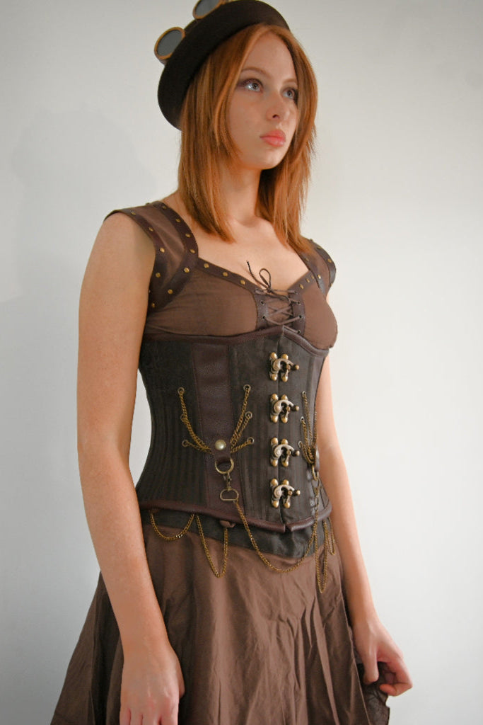 pirate corset dress Navy Pirate Corset, Steel Boned Renaissance Corset