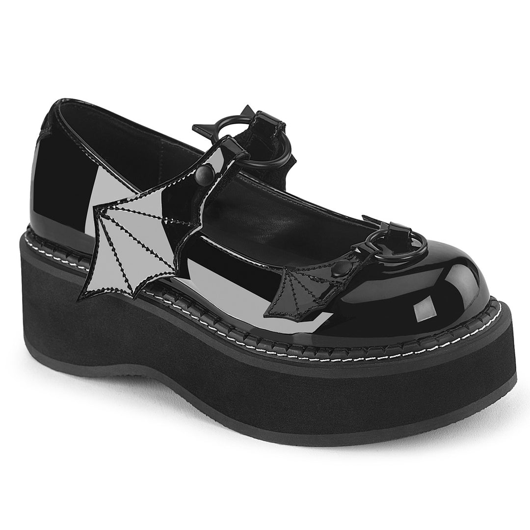 gothic vampire style  bat wing platform shoes