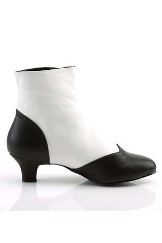 Bordello Flora-1023 black and white Victorian ankle boot inner side
