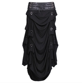 corset belt asymmetric skirt