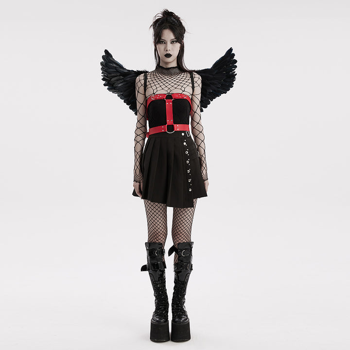 cosplay wings black red