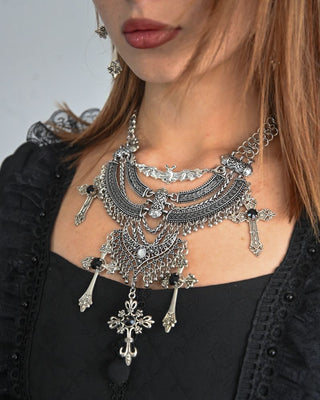Cross of Shadows gothic necklace
