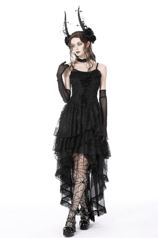 Black Gothic Lace Fit and Flare Dress Dar in Love DW765