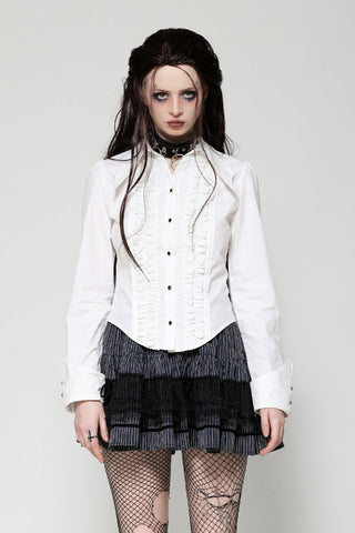dark in love iw103wh white victorian blouse