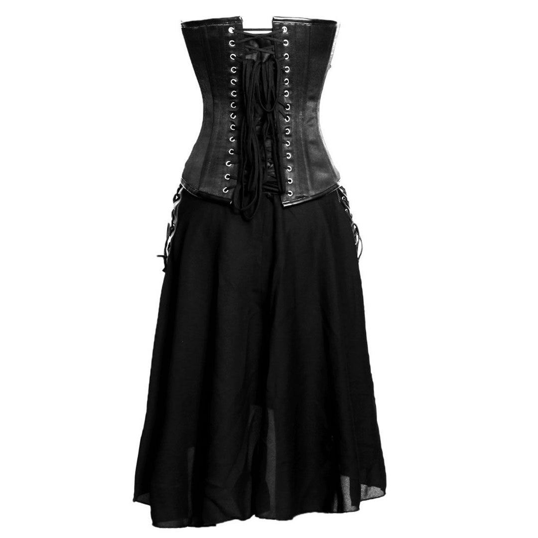 Dark Majesty Steel Boned Corset and Skirt Set (Made to Order)