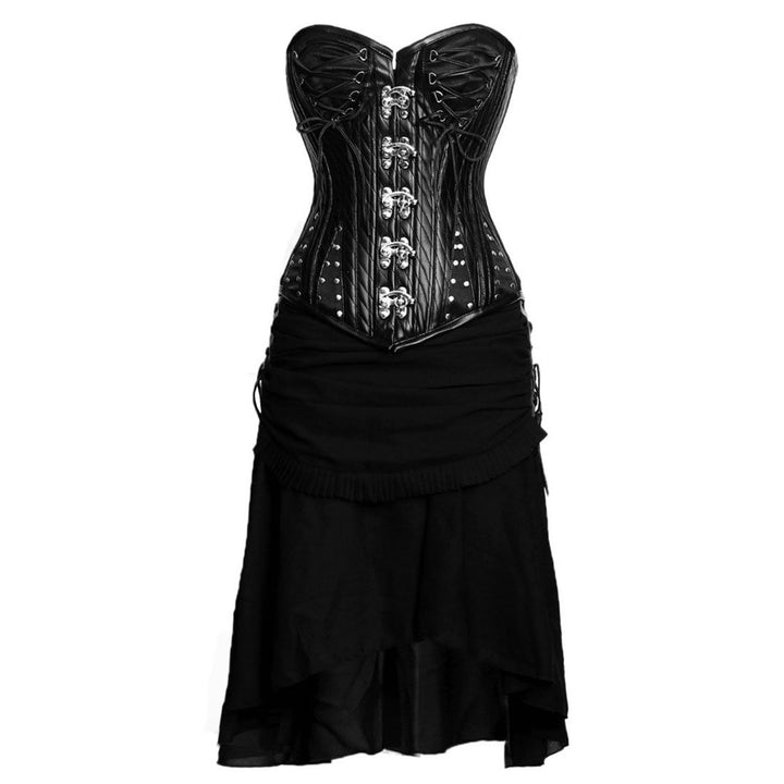 Dark Majesty Steel Boned Corset and Skirt Set (Made to Order)