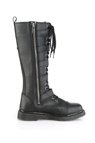 Industrial Buckle Knee Combat Boots - Unisex
