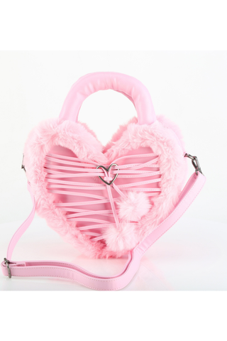 Demonia hb-631 heart design pink shoulder bag