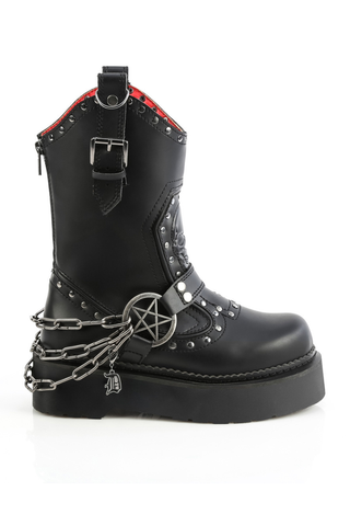 Demonia Rebel-56 boots outer side view