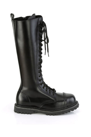 Riot-20 Knee High Leather Combat Boots - Unisex