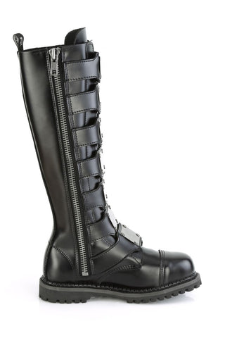 Riot-21MP Military Buckle Knee Leather Boots