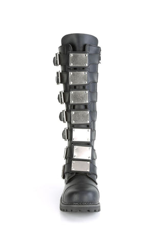 ..Riot-21MP Military Buckle Knee Vegan Boots