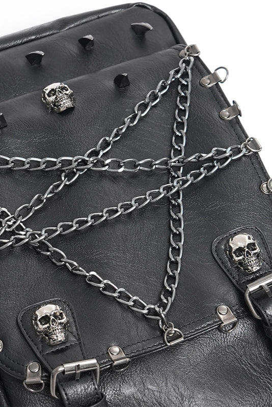 devil fashion as208 goth backpack close up