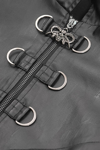 Close-up of D-ring and chest embellishments on Devil Fashion CT200 NX-47 jacket