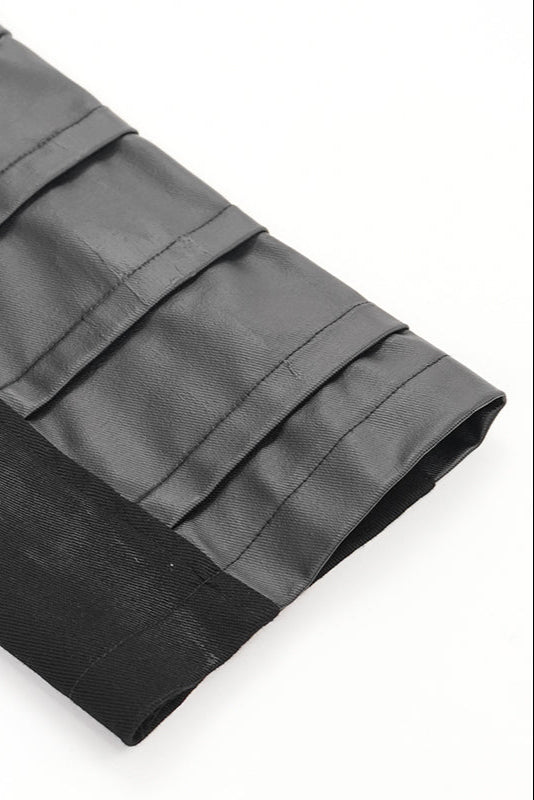 Close-up of sleeve pleats and stitching on Devil Fashion CT200 Urban Ops Jacket