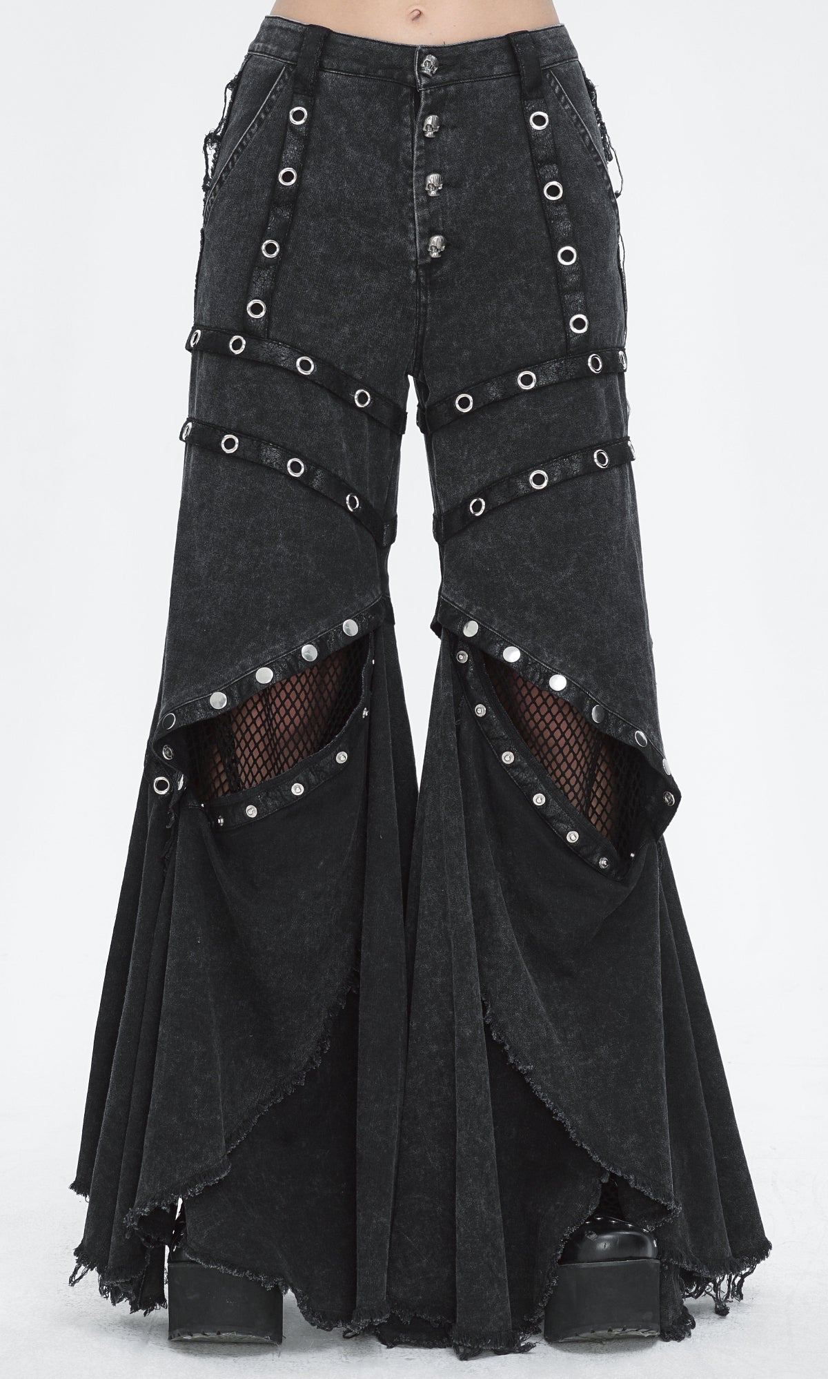 パンツ mad punks girl skull flared pants Y2K mad punks girl skull flared pants Y2K