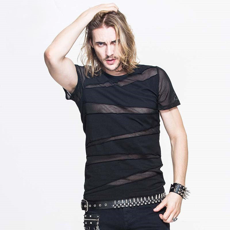 devil fashion tt060 punk cut-out tshirt