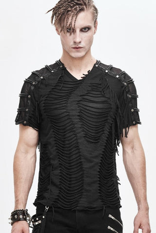 devil fashion tt138 ripped style punk t-shirt
