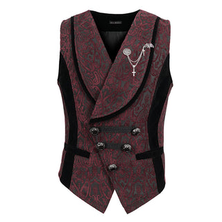 devil fashion wt07002 red gothic waistcoat
