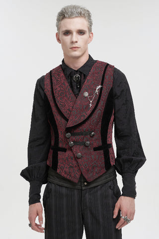 devil fashion wt07992 red gothic victorian vampire style waistcoat